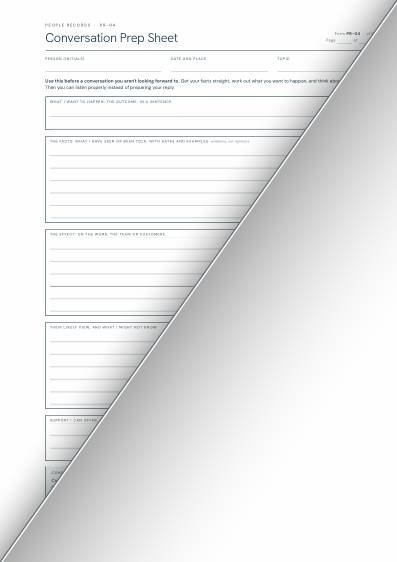 Conversation Prep Sheet