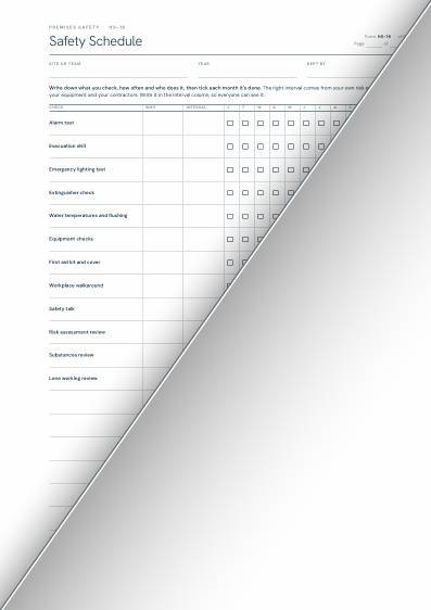 Safety Schedule