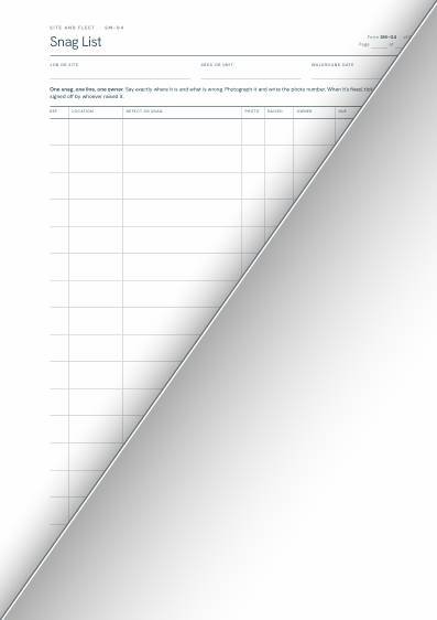 Snag List